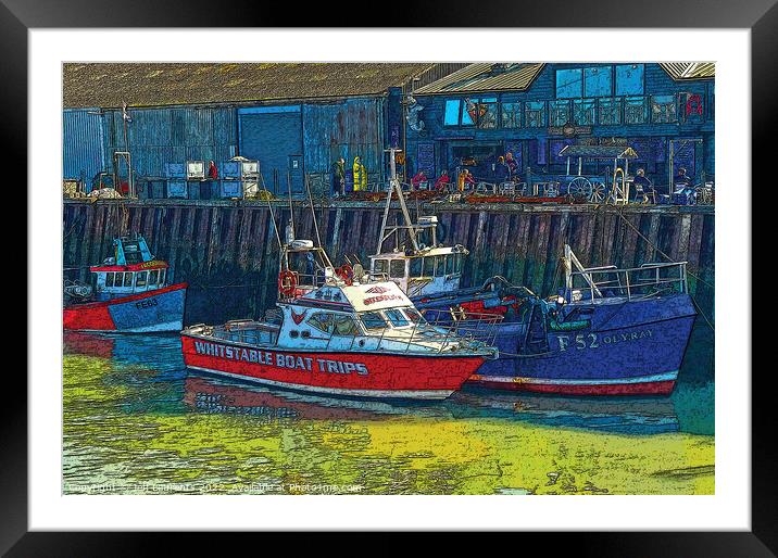 Boats at the Harbour, Whitstable Framed Mounted Print by Jeff Laurents