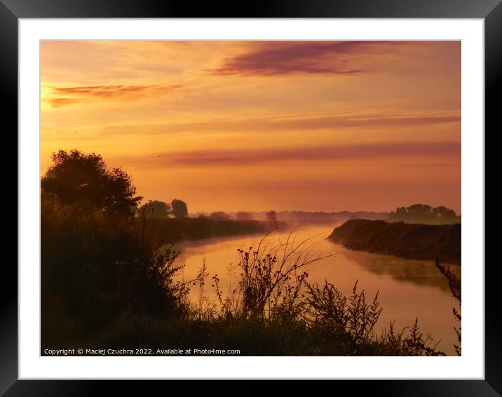 The Wisła River at Dawn Framed Mounted Print by Maciej Czuchra