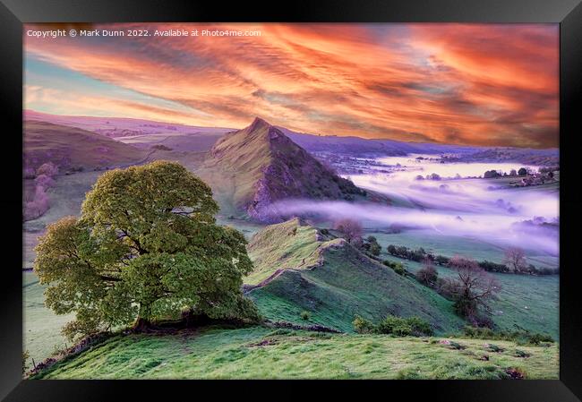Parkhouse from Chrome Hill in the Peak District  Framed Print by Mark Dunn