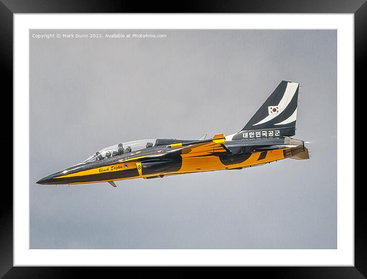 Korean Black Eagles Display Fighter Jet Framed Mounted Print by Mark Dunn