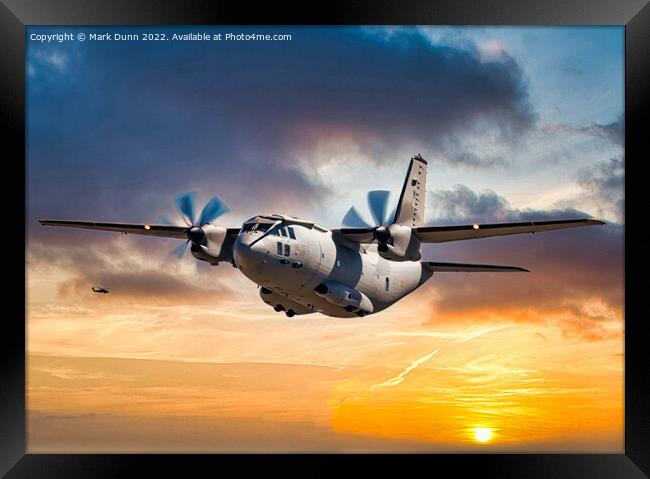 C130 Hercules Aircraft (Artistic Image) Framed Print by Mark Dunn