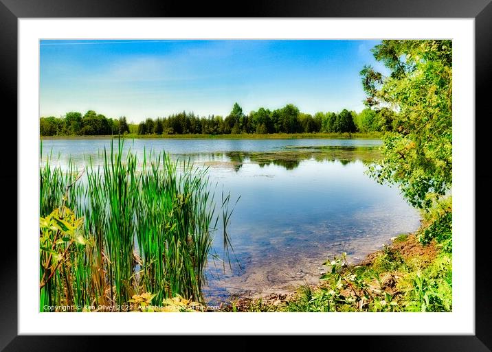 Waters Calm Framed Mounted Print by Ken Oliver
