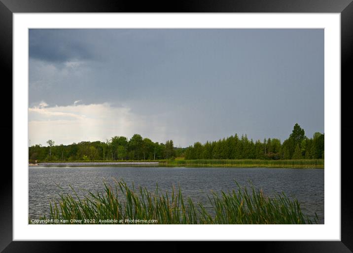 Ethereal Rainfall Framed Mounted Print by Ken Oliver