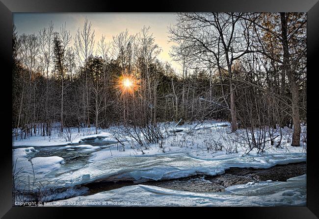Winter Sunbeam Serenade Framed Print by Ken Oliver