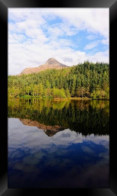 Glencoe Lochan  Framed Print by Sandy Young