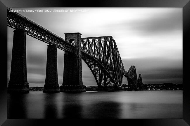 Scotland's Iconic Forth Rail Bridge Framed Print by Sandy Young