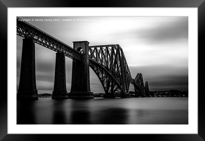 Scotland's Iconic Forth Rail Bridge Framed Mounted Print by Sandy Young