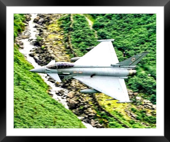 'Strength in the Skies: RAF's Eurofighter Typhoon' Framed Mounted Print by Sandy Young