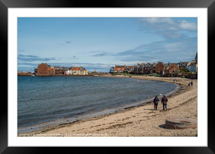 West Beach North Berwick Framed Mounted Print by Rodney Hutchinson