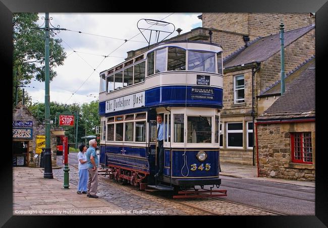 Leeds Tram 345   Framed Print by Rodney Hutchinson