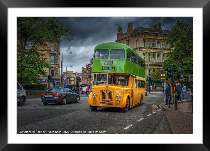 1960's Glasgow Bus Framed Mounted Print by Rodney Hutchinson