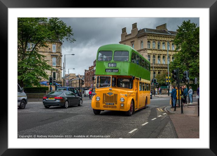1960's Glasgow Leyland Bus Framed Mounted Print by Rodney Hutchinson