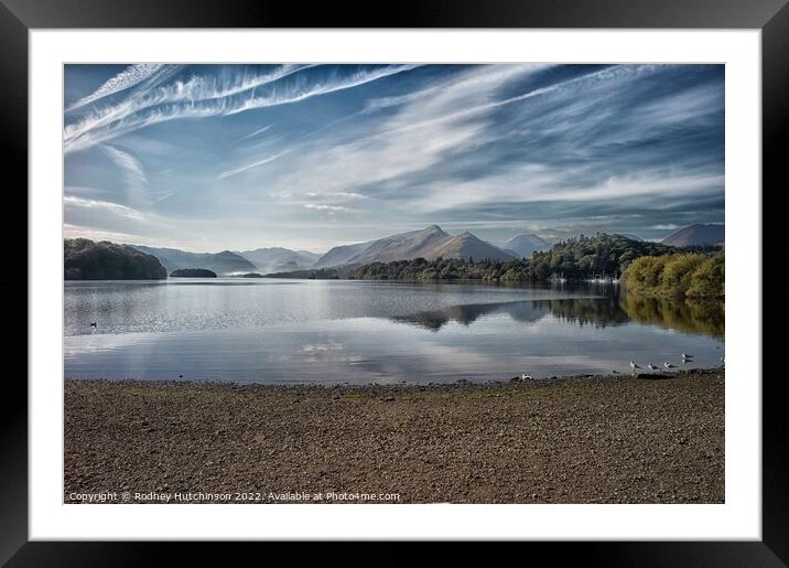 Derwent Water and Cat Bells Framed Mounted Print by Rodney Hutchinson