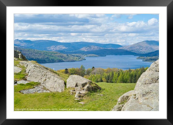 Lake Windermere View Framed Mounted Print by Rodney Hutchinson