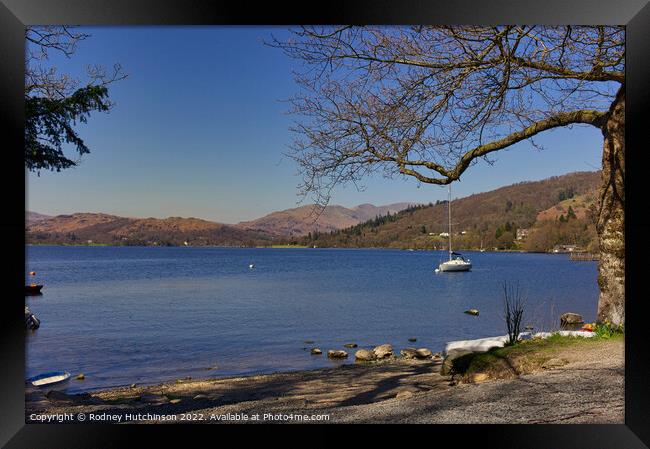 Lake Windermere view Framed Print by Rodney Hutchinson