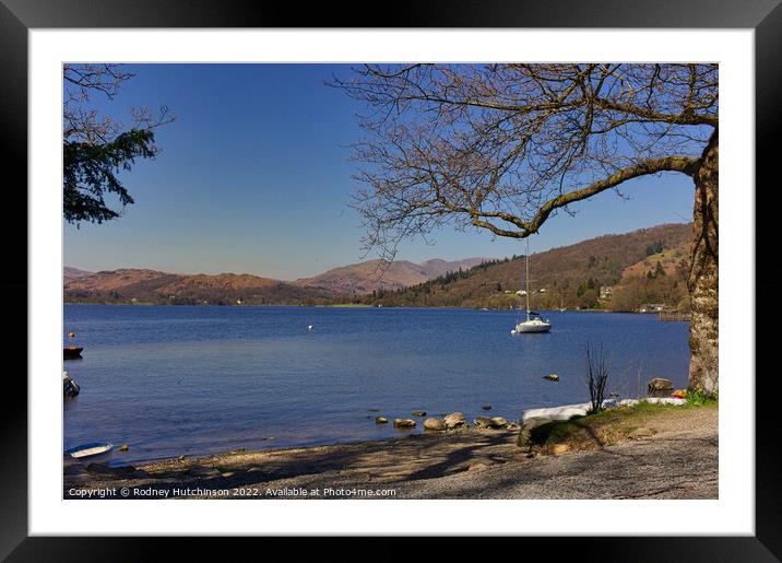 Lake Windermere view Framed Mounted Print by Rodney Hutchinson