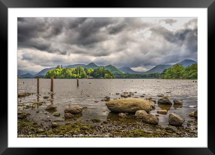 Storm Clouds over Derwent Water Framed Mounted Print by Rodney Hutchinson