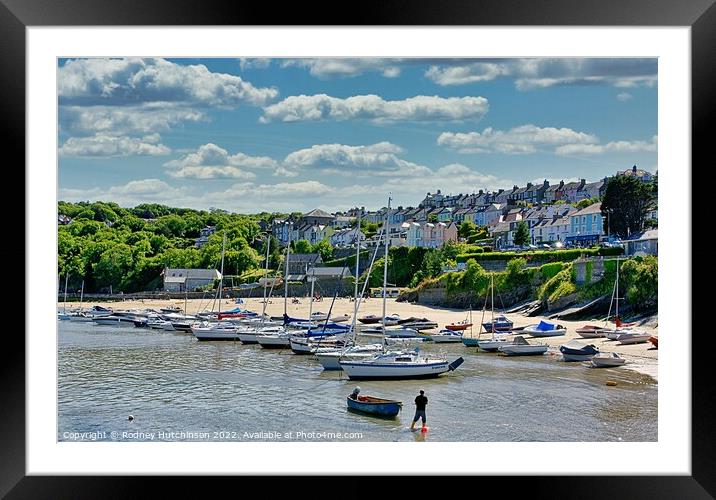 Serene Summer in New Quay Framed Mounted Print by Rodney Hutchinson
