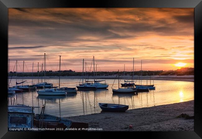 Serenity at Beadnell Bay Framed Print by Rodney Hutchinson