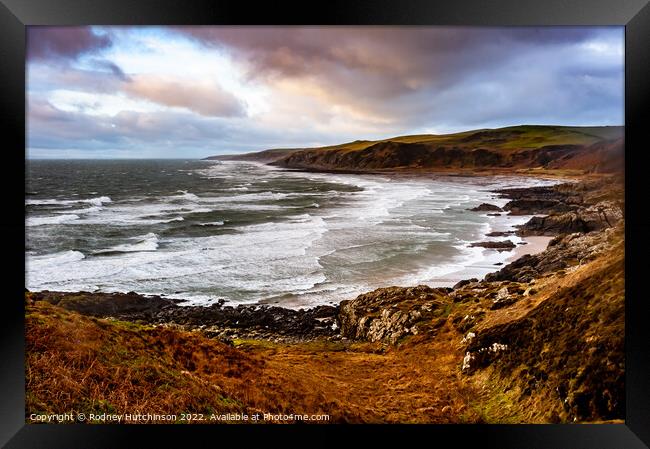 Majestic Winter Seascape Framed Print by Rodney Hutchinson