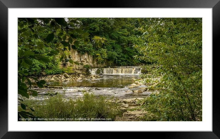 Majestic River Swale Waterfalls Framed Mounted Print by Rodney Hutchinson