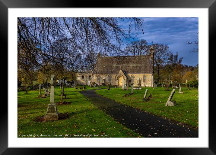 Tranquil Stair Churchyard Framed Mounted Print by Rodney Hutchinson