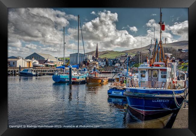 Tranquil Serenity at Girvan Harbour Framed Print by Rodney Hutchinson
