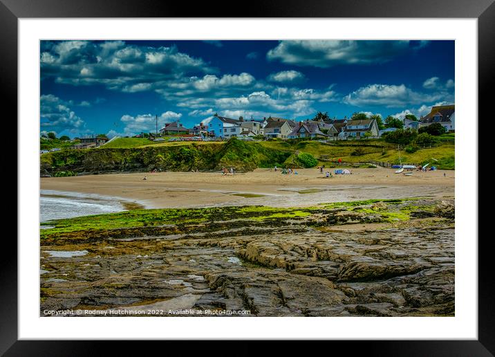 Serenity at Aberporth Beach Framed Mounted Print by Rodney Hutchinson