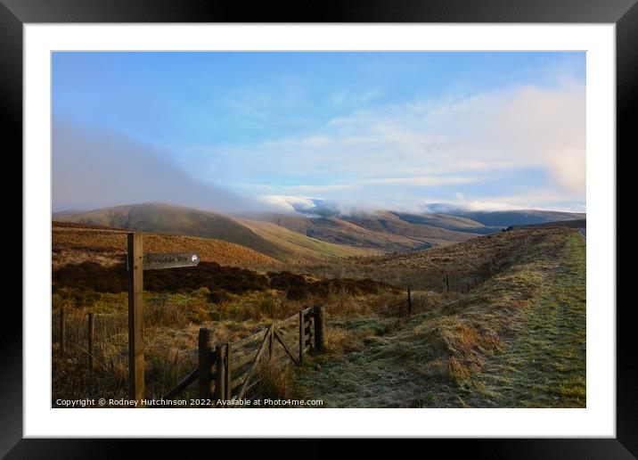 Majestic winter landscape at Beef Tubs Pass Framed Mounted Print by Rodney Hutchinson