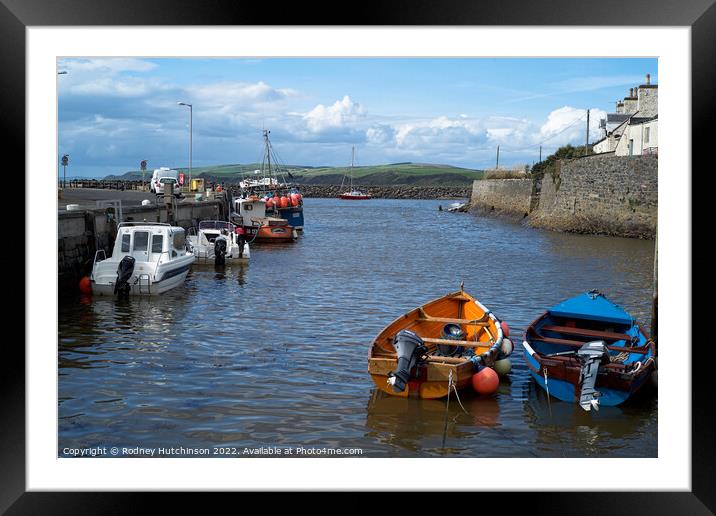 Tranquil Port William Harbour Framed Mounted Print by Rodney Hutchinson