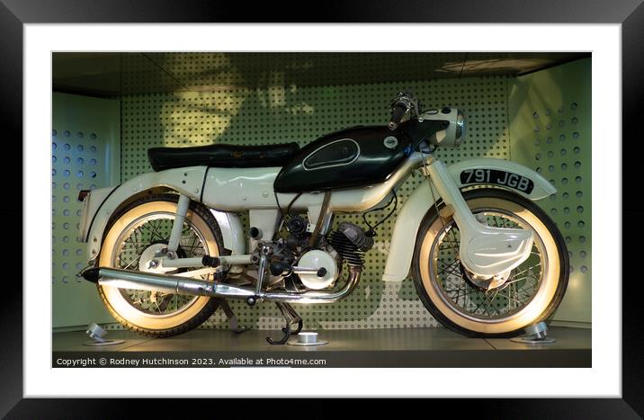 Ariel Motorbike Framed Mounted Print by Rodney Hutchinson