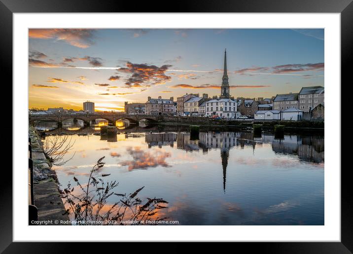 Ayr in winter Framed Mounted Print by Rodney Hutchinson