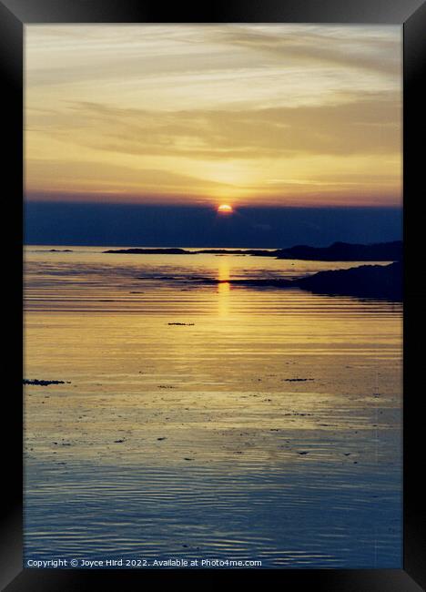 Golden Sunset West Coast of Scotland Framed Print by Joyce Hird