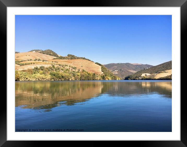 Douro river Portugal with reflections Framed Mounted Print by Joyce Hird