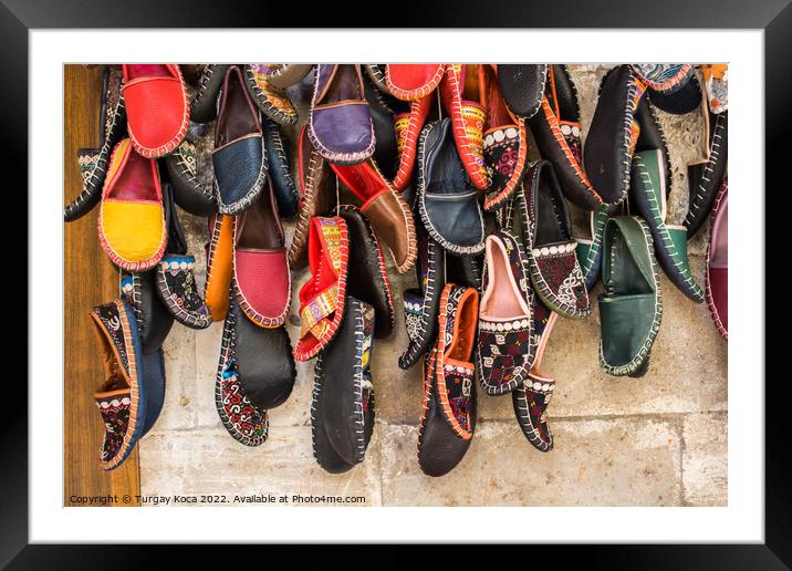 Set of traditional hand made shoes Framed Mounted Print by Turgay Koca