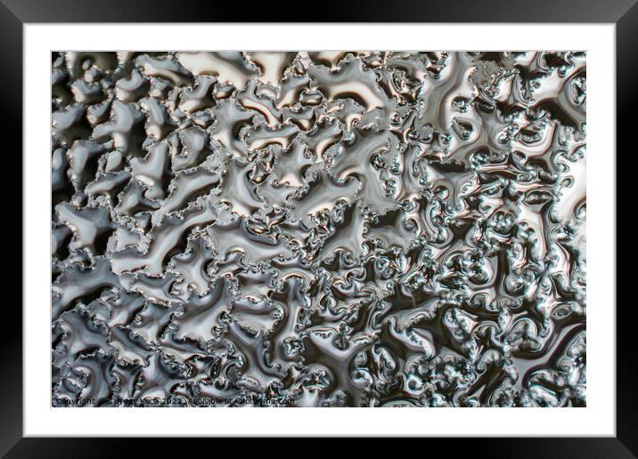 Background covered withl water drops in  close-up Framed Mounted Print by Turgay Koca