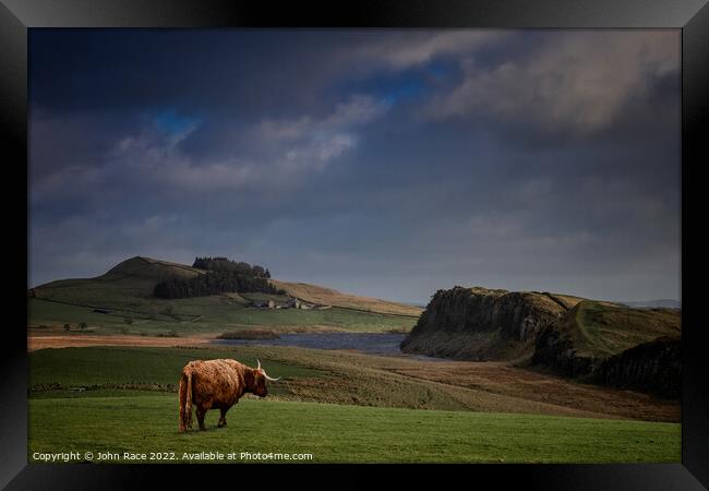 hadrians wall Framed Print by John Race