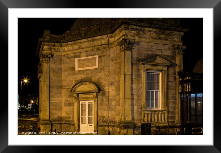 Royal Pump Room Museum in Harrogate at Night. Framed Mounted Print by Steve Gill