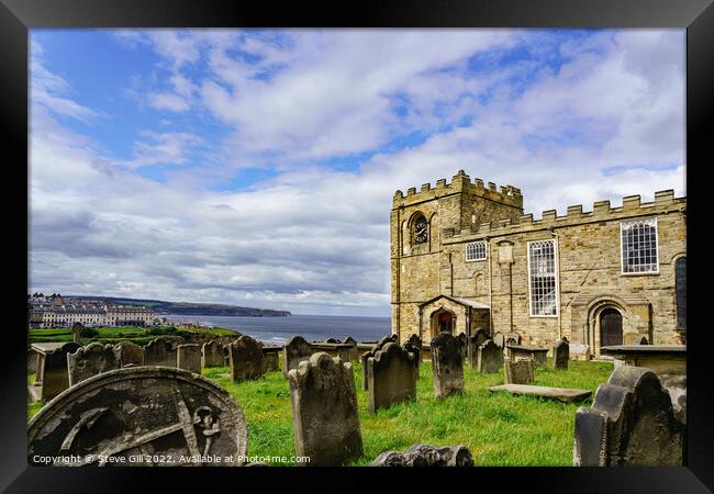 The Church of Saint Mary Overlooking the Sea at Wh Framed Print by Steve Gill
