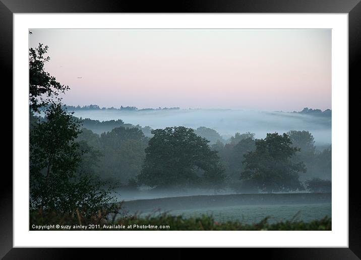 Morning Mist Framed Mounted Print by suzy ainley