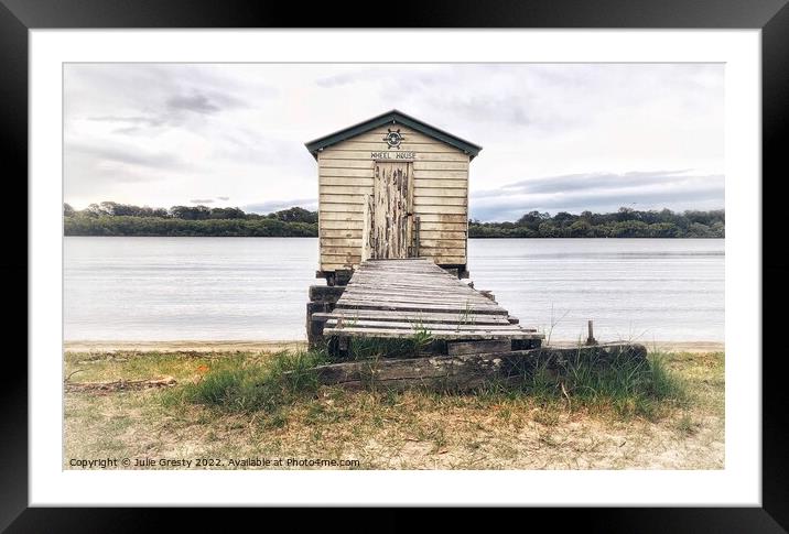 Old Boat House on Maroochydore River Queensland Framed Mounted Print by Julie Gresty