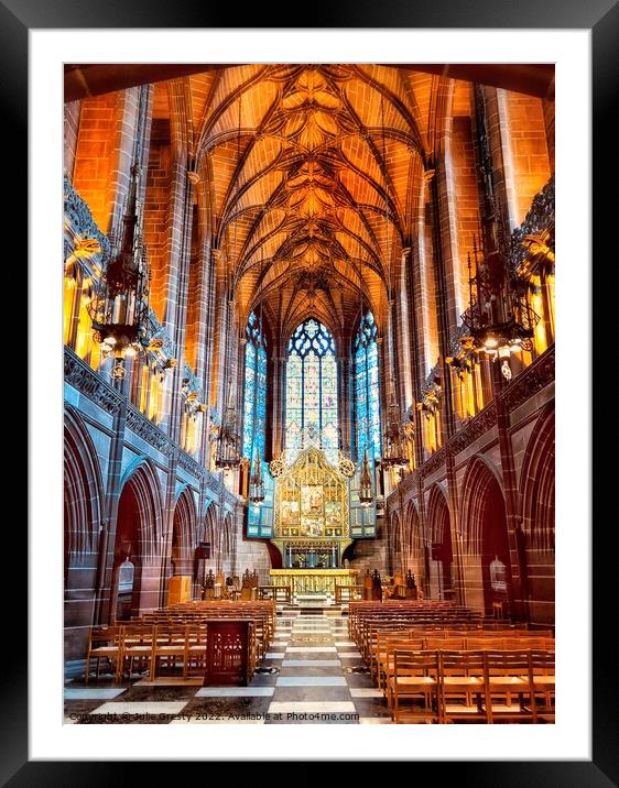 The Lady Chapel Liverpool Cathedral Merseyside Framed Mounted Print by Julie Gresty
