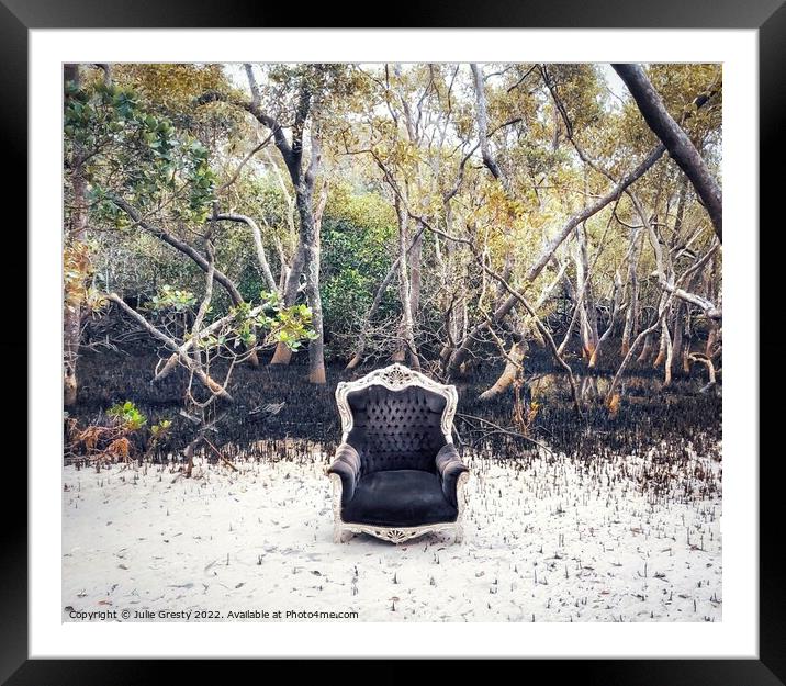 Abandoned Throne - still holding Court Framed Mounted Print by Julie Gresty