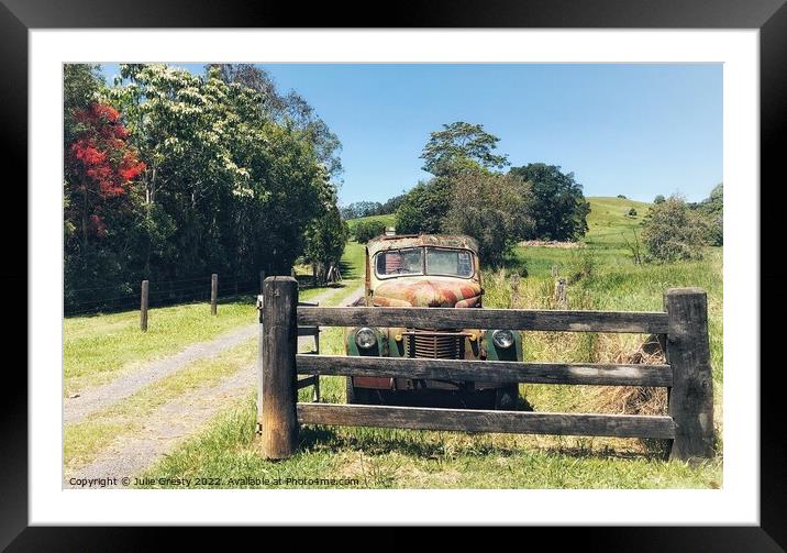 Old Rusty Abandoned Vintage FJ Holden Farm Ute Framed Mounted Print by Julie Gresty