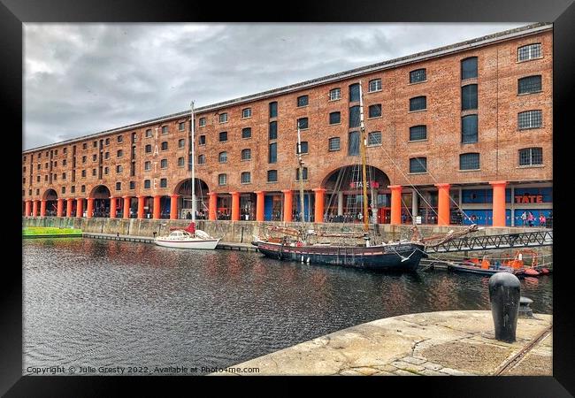 The Tate Museum, Albert Dock, Liverpool UK Framed Print by Julie Gresty