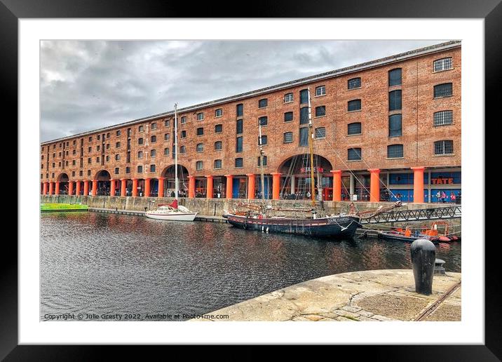 The Tate Museum, Albert Dock, Liverpool UK Framed Mounted Print by Julie Gresty