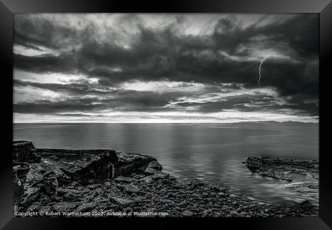 Electric Fury over Wemyss Bay Framed Print by RJW Images