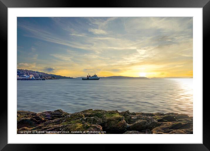 Majestic Sunset at Wemyss Bay Framed Mounted Print by RJW Images