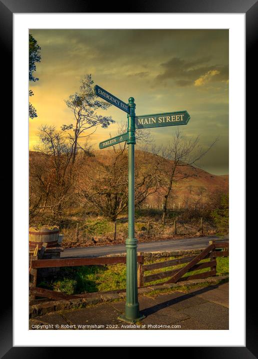 Sunset Directions Framed Mounted Print by RJW Images