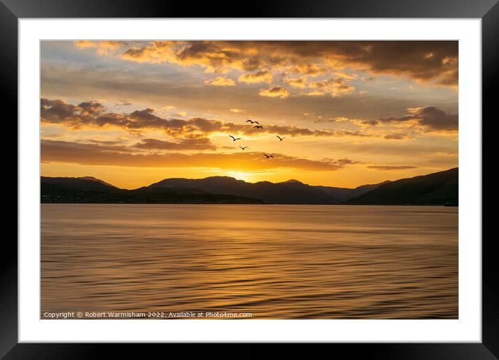 Golden Hour Glows Over Argyll Framed Mounted Print by RJW Images